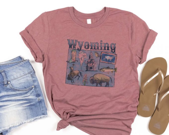 Wyoming State Shirt,Wyoming Shirt,Wyoming Pride Shirt,Wyoming Travel Gift,Cowboy State Shirt,Cowboy Shirt,Cow Shirt,Vintage Wyoming Tee 4