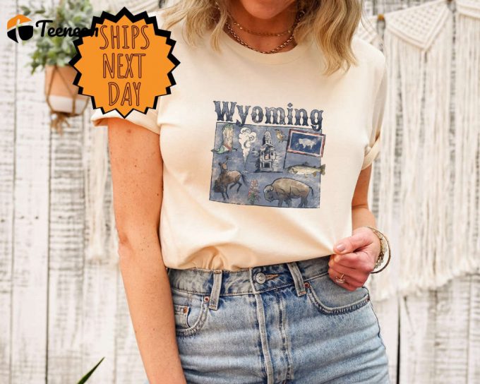 Wyoming State Shirt,Wyoming Shirt,Wyoming Pride Shirt,Wyoming Travel Gift,Cowboy State Shirt,Cowboy Shirt,Cow Shirt,Vintage Wyoming Tee 1