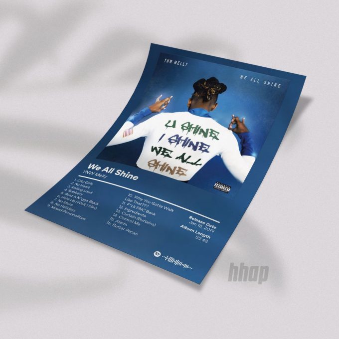 Ynw Melly - We All Shine - Album Poster For Home Decor Gift 3