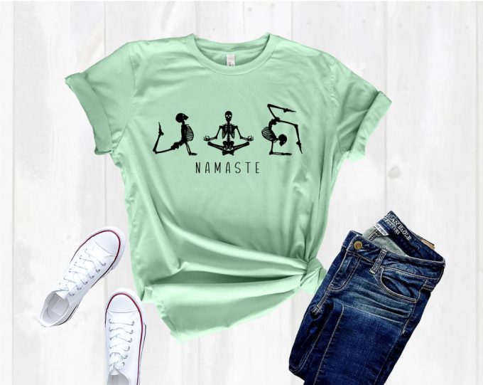 Stay Zen With Our Yoga Shirt Collection: Namaste Poses Skeleton Pilates - Yogi Funny Teacher 2