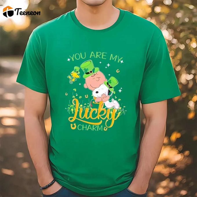You Are My Lucky Charm Saint Patricks Day Snoopy Dog T Shirt 1
