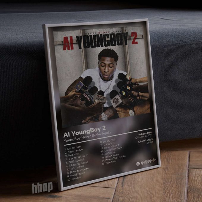 Youngboy Never Broke Again - Ai Youngboy 2 - Album Cover Poster For Home Decor Gift 4
