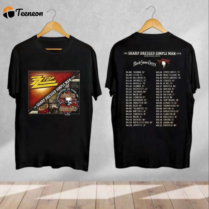 Zz Top &Amp;Amp; Lynyrd Skynyrd T-Shirt: Sharp Dressed Simple Man Tour 2024 1