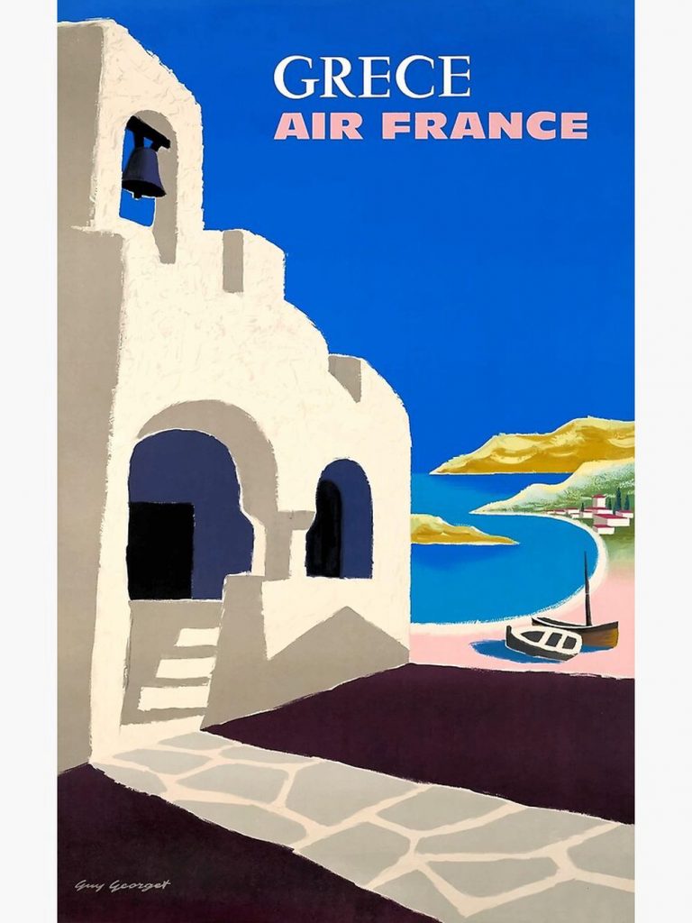 1959 Air France Greece Travel Poster For Home Decor Gift Premium Matte Vertical Poster For Home Decor Gift 5