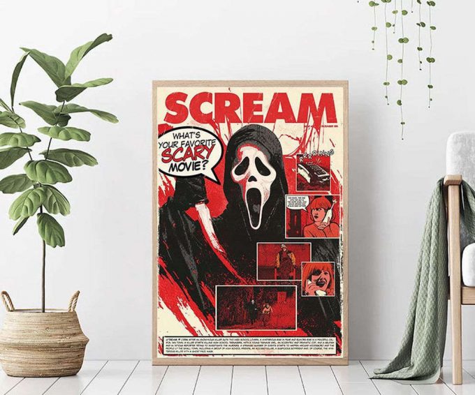 1996 Scream Movie Poster For Home Decor Gift Print, Horror Movie Poster For Home Decor Gift 2