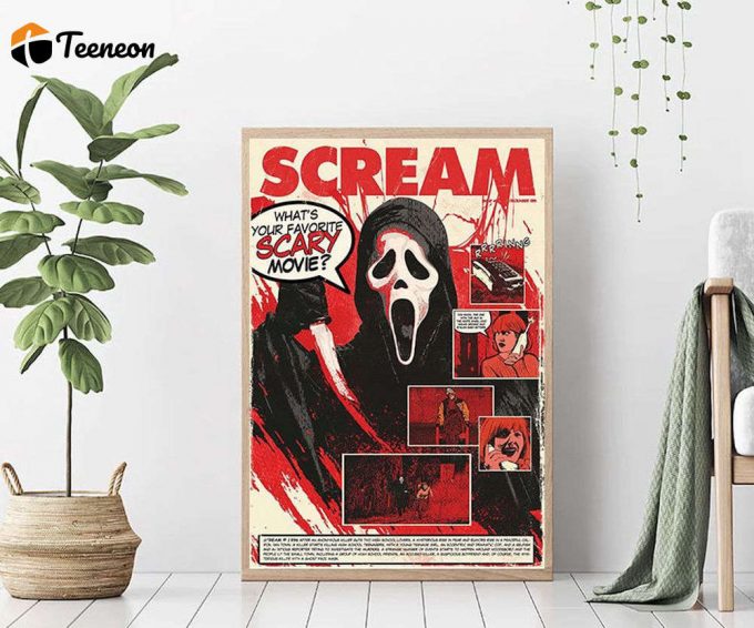 1996 Scream Movie Poster For Home Decor Gift Print, Horror Movie Poster For Home Decor Gift 1
