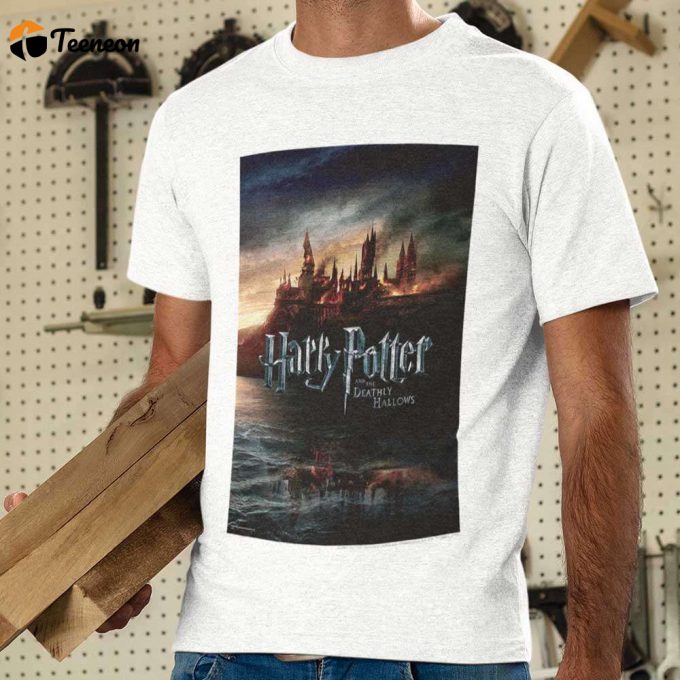 And The Deathly Hallows Hogwarts Poster For Home Decor Gift For Home Decor Gift T-Shirt Harry Potter 1