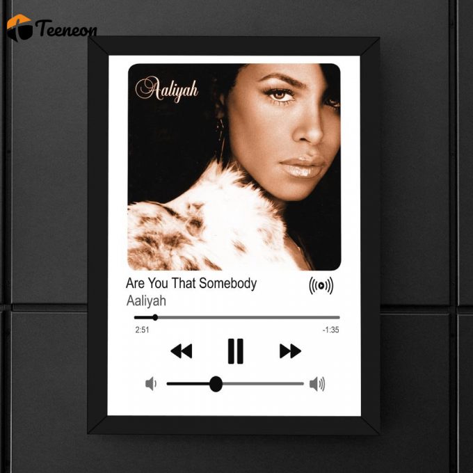Are You That Somebody Album Art Book Canvas Print Aaliyah Vintage Graphic Music Gifts Fan Poster For Home Decor Gift For Home Decor Gift 1