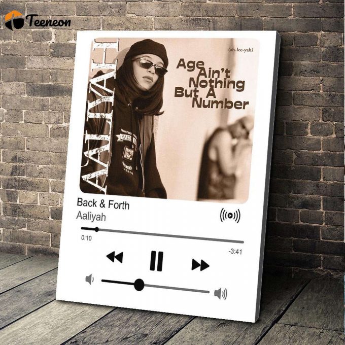 Back And Forth Aaliyah Age Ain’t Nothing But A Number Album Art Book Canvas Print Vintage Graphic Music Gifts Fan Poster For Home Decor Gift For Home Decor Gift 1