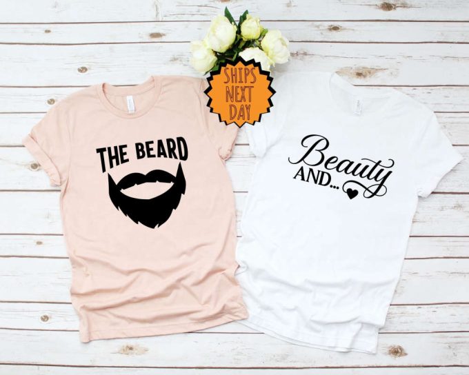 Beauty And The Beard Shirt, Valentines Day Couples Shirt ,His And Her Valentines Day Gift Shirt, Anniversary Shirt, Valentine Couple Shirt 6