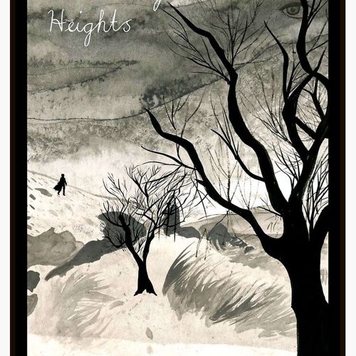 Book Cover Art of Wuthering Heights by Emily Bronte Premium Matte Vertical Poster for Home Decor Gift