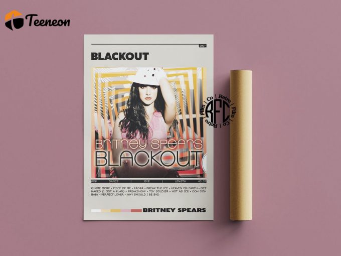 Britney Spears Blackout Album Poster For Home Decor Gift Print