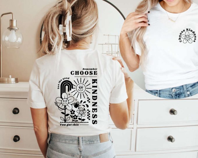 Choose Kindness Shirt, Be Kind Shirt, Cute Shirt, Positive Shirt, Retro Be Kind Shirt, Boho Kindness Shirt, Boho Rainbow Shirt, Kind Tee 3