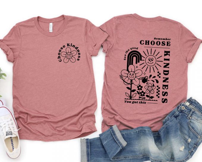 Choose Kindness Shirt, Be Kind Shirt, Cute Shirt, Positive Shirt, Retro Be Kind Shirt, Boho Kindness Shirt, Boho Rainbow Shirt, Kind Tee 4