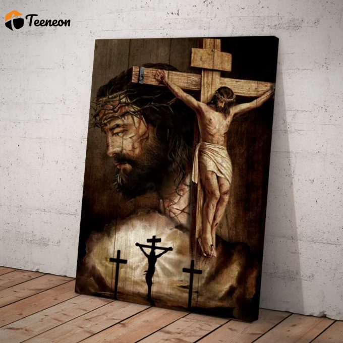 Crown Of Thorns Jesus Cross Poster For Home Decor Gift For Home Decor Gift 1