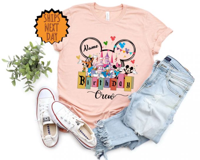 Custom Disney Birthday Crew Shirt, Disney Birthday Trip Shirt, Birthday Name Shirt ,Disney Group Birthday Shirt, Custom Birthday Gift Shirt 4