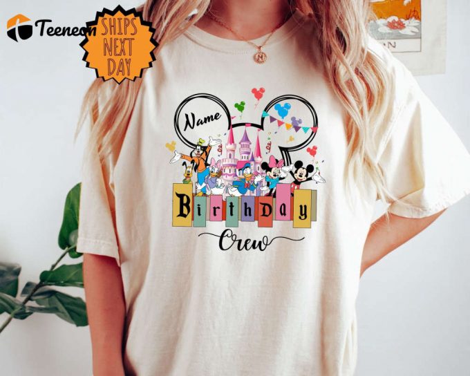 Custom Disney Birthday Crew Shirt, Disney Birthday Trip Shirt, Birthday Name Shirt ,Disney Group Birthday Shirt, Custom Birthday Gift Shirt 1