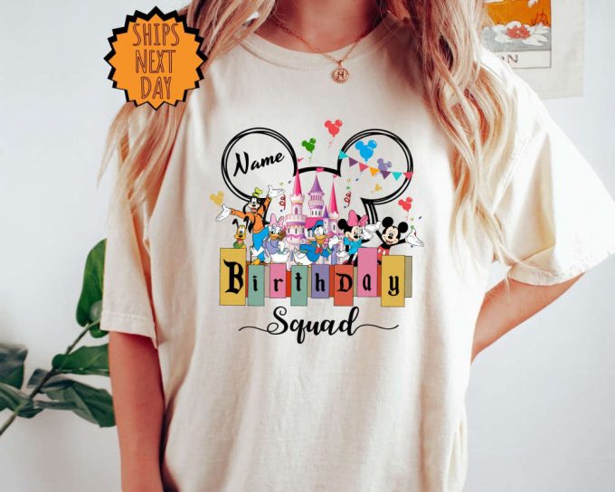 Custom Disney Birthday Squad Shirt, Disney Birthday Trip Shirt, Birthday Name Shirt ,Disney Group Birthday Shirt, Birthday Gift Shirt 2