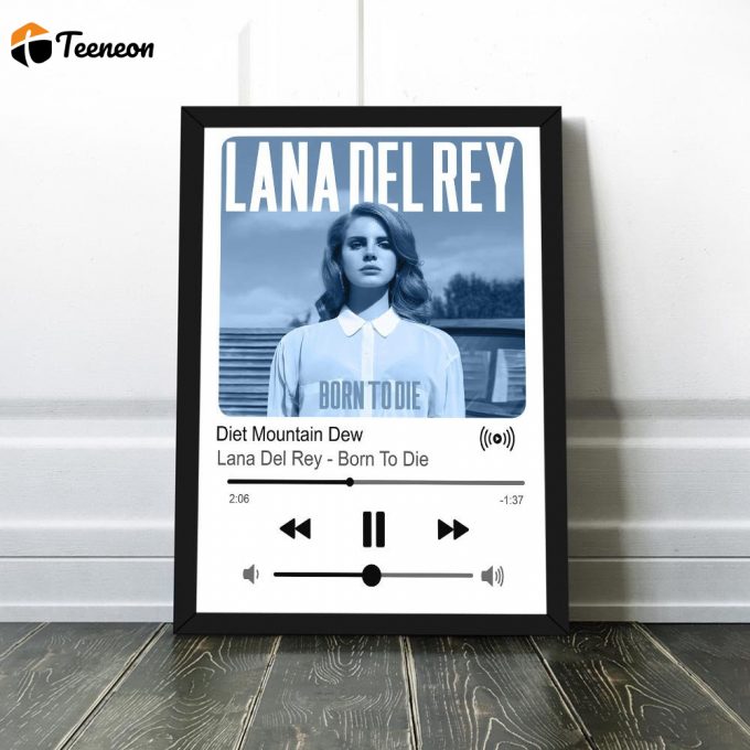 Diet Mountain Dew Lana Del Rey Album Born To Die Art Book Canvas Print Vintage Graphic Music Gifts Fan Poster For Home Decor Gift For Home Decor Gift 1