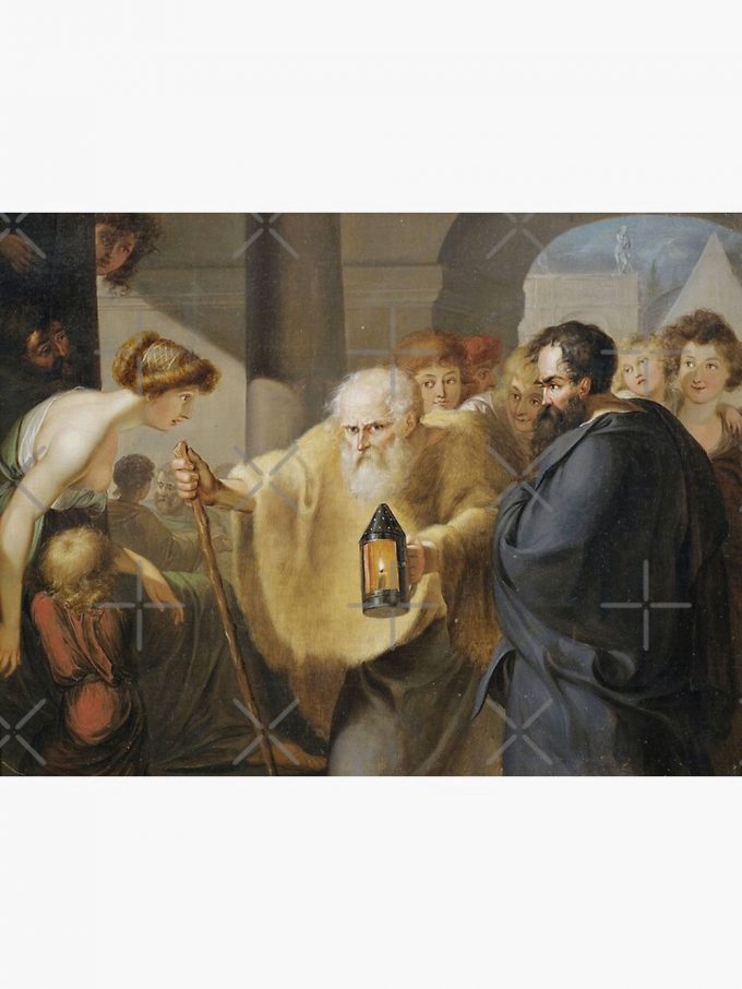 Diogenes Searching For An Honest Man With Lantern J. H. W. Tischbei 1780 Hd High Quality Premium Matte Vertical Poster For Home Decor Gift 2