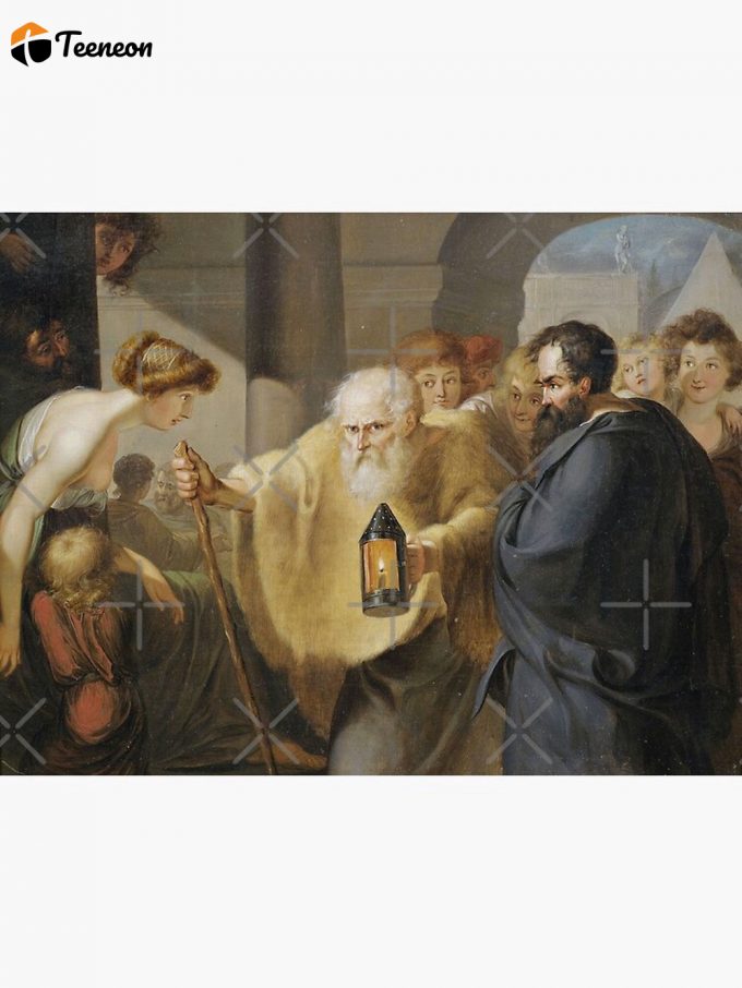 Diogenes Searching For An Honest Man With Lantern J. H. W. Tischbei 1780 Hd High Quality Premium Matte Vertical Poster For Home Decor Gift 1