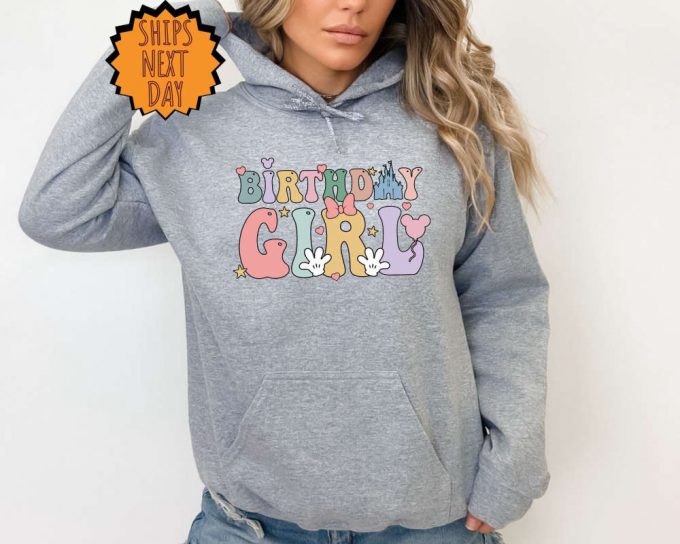 Disney Birthday Girl Sweatshirt, Birthday Party Girl Hoodie, Birthday Squad Shirt, Birthday Girl Shirt, Birthday Gift , Birthday Girl Shirt 4