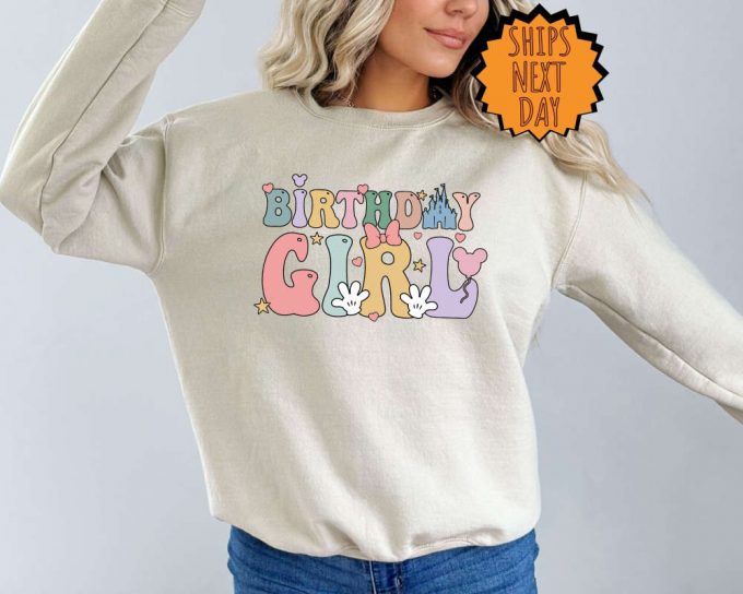 Disney Birthday Girl Sweatshirt, Birthday Party Girl Hoodie, Birthday Squad Shirt, Birthday Girl Shirt, Birthday Gift , Birthday Girl Shirt 7