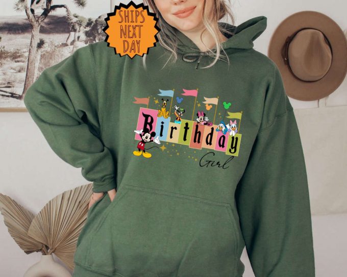 Disney Birthday Girl Sweatshirt, Disney Birthday Trip Hoodie, Family Birthday Sweatshirt ,Disney Group Birthday Hoodie, Birthday Girl Hoodie