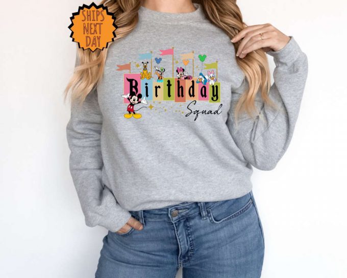 Disney Birthday Sguad Sweatshirt, Disney Birthday Trip Hoodie, Family Birthday Sweatshirt ,Disney Group Birthday Hoodie, Birthday Sguad Tee