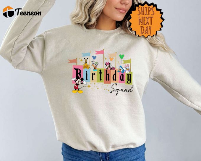 Disney Birthday Sguad Sweatshirt, Disney Birthday Trip Hoodie, Family Birthday Sweatshirt ,Disney Group Birthday Hoodie, Birthday Sguad Tee