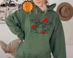 Disney Mickey and Minnie Valentines Day Sweatshirt, Cute love table Hoodie, mickey minnie Heart Shirt, Disney Valentine Love Gift Sweatshirt