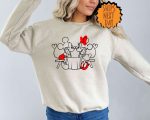 Disney Mickey and Minnie Valentines Day Sweatshirt, Cute love table Hoodie, mickey minnie Heart Shirt, Disney Valentine Love Gift Sweatshirt