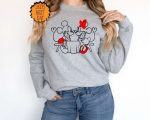 Disney Mickey and Minnie Valentines Day Sweatshirt, Cute love table Hoodie, mickey minnie Heart Shirt, Disney Valentine Love Gift Sweatshirt