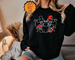 Disney Mickey and Minnie Valentines Day Sweatshirt, Cute love table Hoodie, mickey minnie Heart Shirt, Disney Valentine Love Gift Sweatshirt