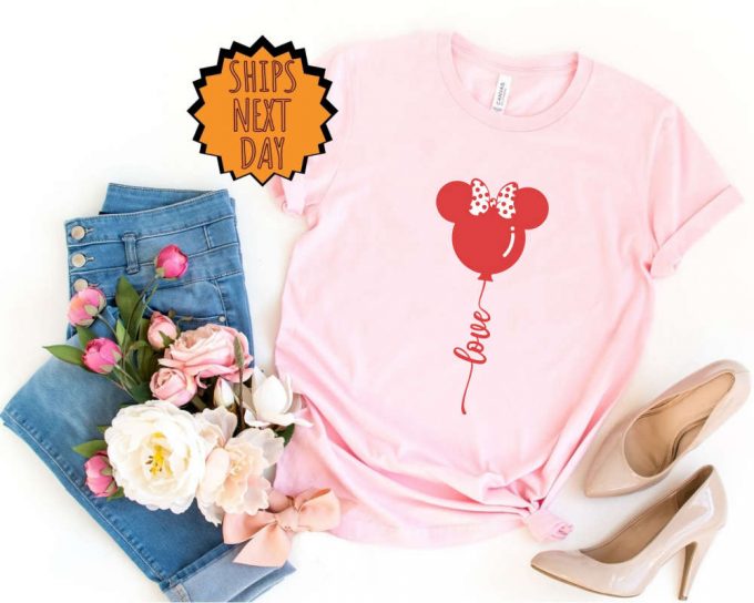 Disney Minnie And Mickey Love Balloons Shirt, Valentine Minnie Minnie Love Shirt, Couple Matching Love Shirt, Disney Valentine Trip Shirt