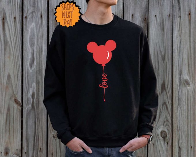 Disney Minnie And Mickey Love Balloons Sweatshirt, Valentine Minnie Minnie Love Hoodie, Couple Matching Hoodie, Disney Valentine Trip Shirt 2