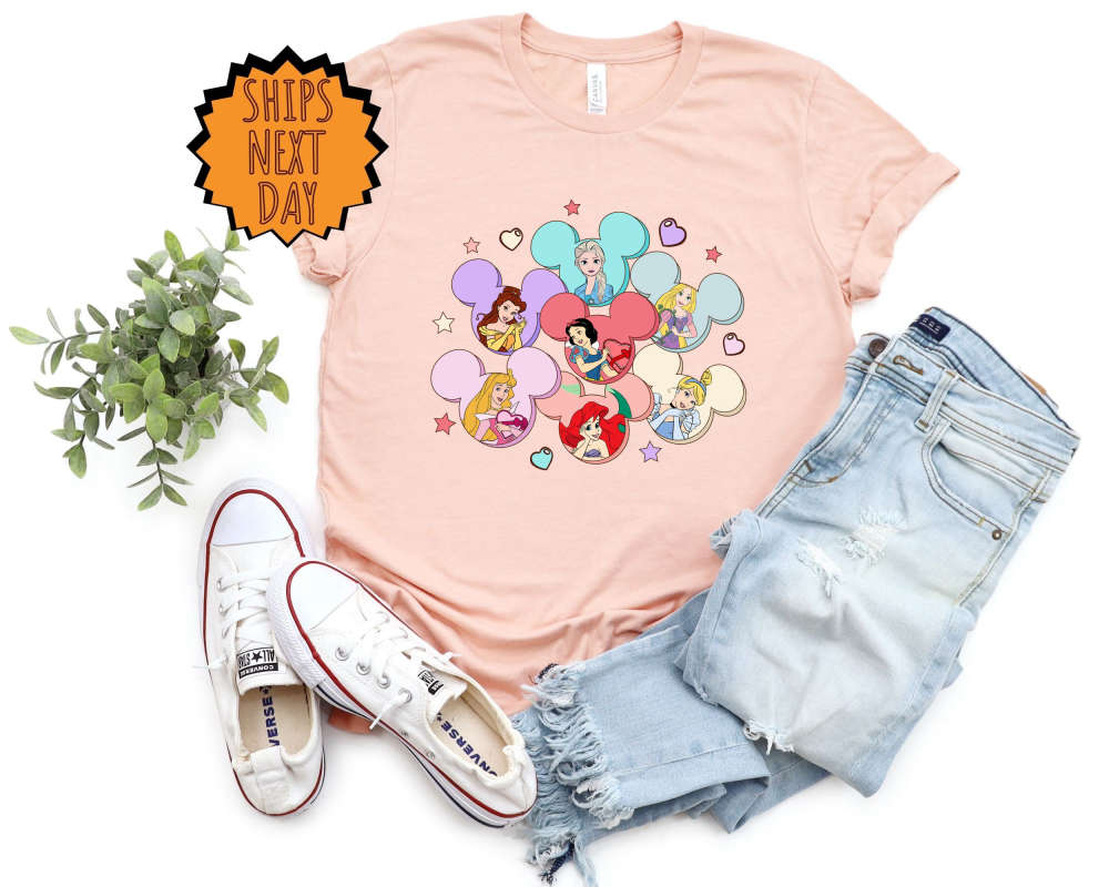 Disney Princess Shirt, Disney Vacation Shirt ,Disney Valentine Princess Shirt, Princess Gifts Shirt, Disney Girl Trip, Princess Heart Shirts 309