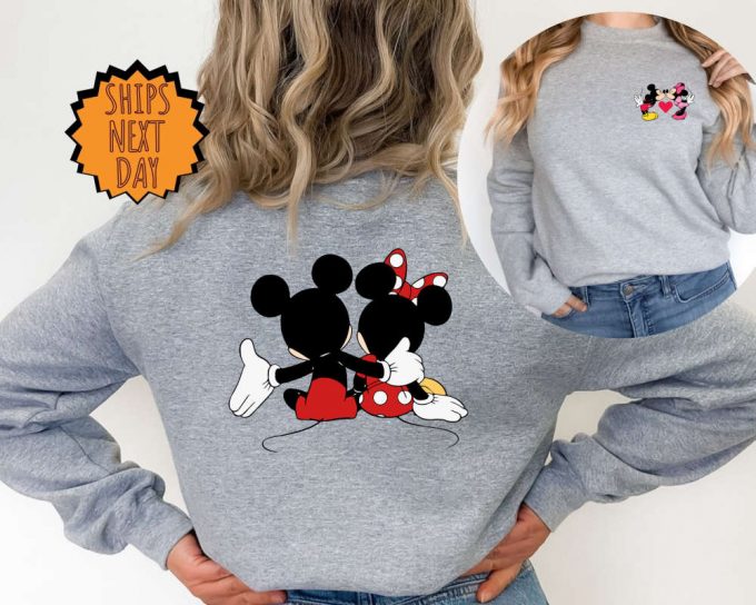 Disney Valentine Mickey And Minnie Sweatshirt, Disney Matching 2 Sided Couples Shirt, Valentine Mickey And Minnie Shirt, Lovely Sweatshirt 2