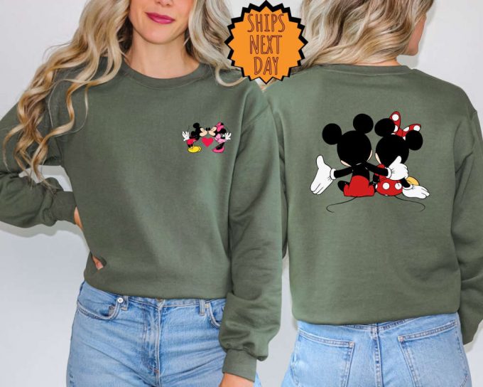 Disney Valentine Mickey And Minnie Sweatshirt, Disney Matching 2 Sided Couples Shirt, Valentine Mickey And Minnie Shirt, Lovely Sweatshirt 3