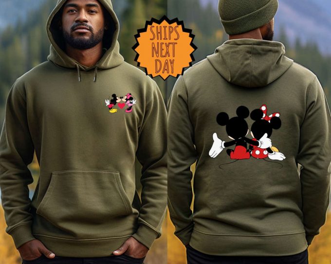 Disney Valentine Mickey And Minnie Sweatshirt, Disney Matching 2 Sided Couples Shirt, Valentine Mickey And Minnie Shirt, Lovely Sweatshirt 4