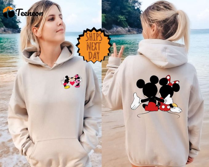 Disney Valentine Mickey And Minnie Sweatshirt, Disney Matching 2 Sided Couples Shirt, Valentine Mickey And Minnie Shirt, Lovely Sweatshirt 1