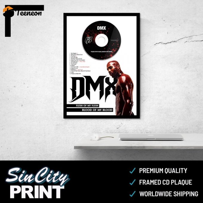 Dmx 'Flesh Of My Flesh, Blood Of My Blood' Cd Album Plaque - Hip-Hop/Rap Music Premium Matte Vertical Poster For Home Decor Gifts 1