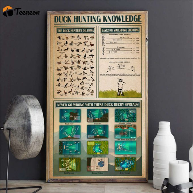 Duck Hunting Knowledge Hunting Lover Poster For Home Decor Gift For Home Decor Gift 1