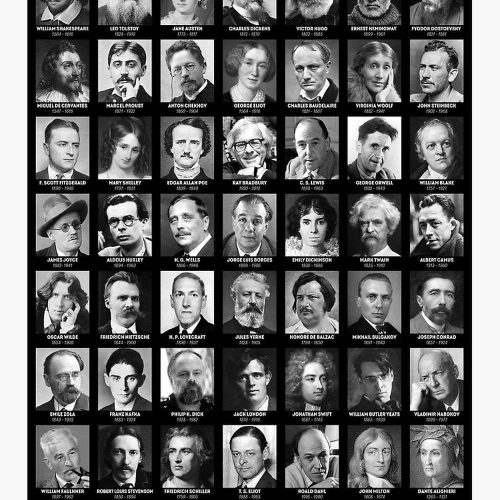 Famous Writers Premium Matte Vertical Poster for Home Decor Gift