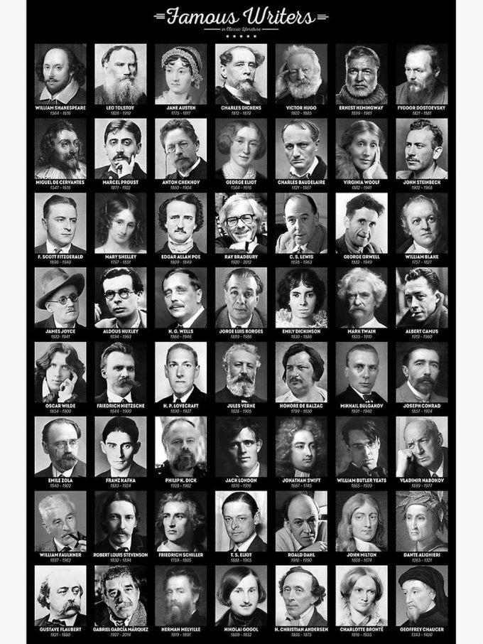 Famous Writers Premium Matte Vertical Poster For Home Decor Gift 2