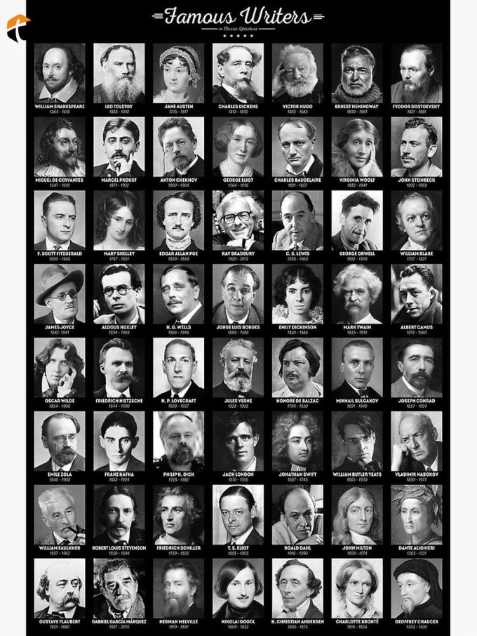 Famous Writers Premium Matte Vertical Poster For Home Decor Gift 1