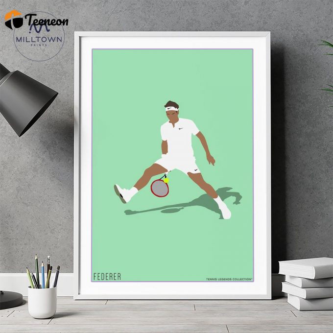 Federer Minimalist Art Print Poster For Home Decor Gift | Tennis Collection 1