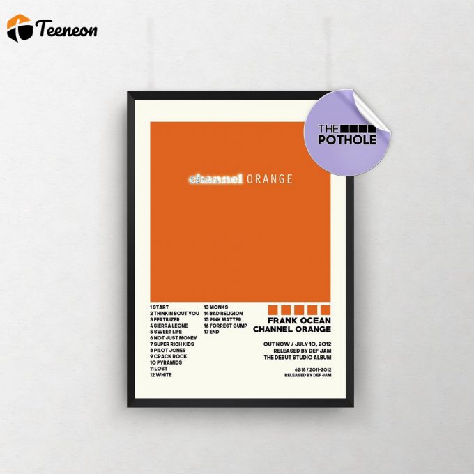 Frank Ocean Poster For Home Decor Gifts / Channel Orange Poster For Home Decor Gift 1