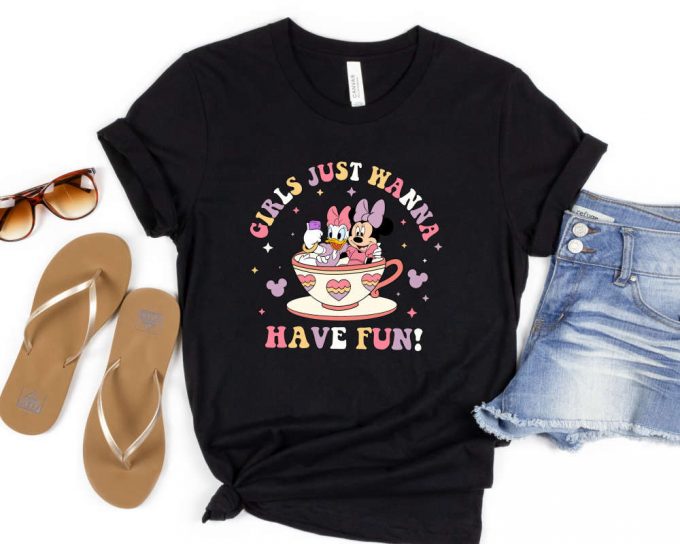 Girls Just Wanna Have Fun Shirt, Disney Minnie Daisy Summer Shirt, Disney Besties Shirt, Disneyworld Shirt,Disney Trip Shirt,Disney Gift Tee 3