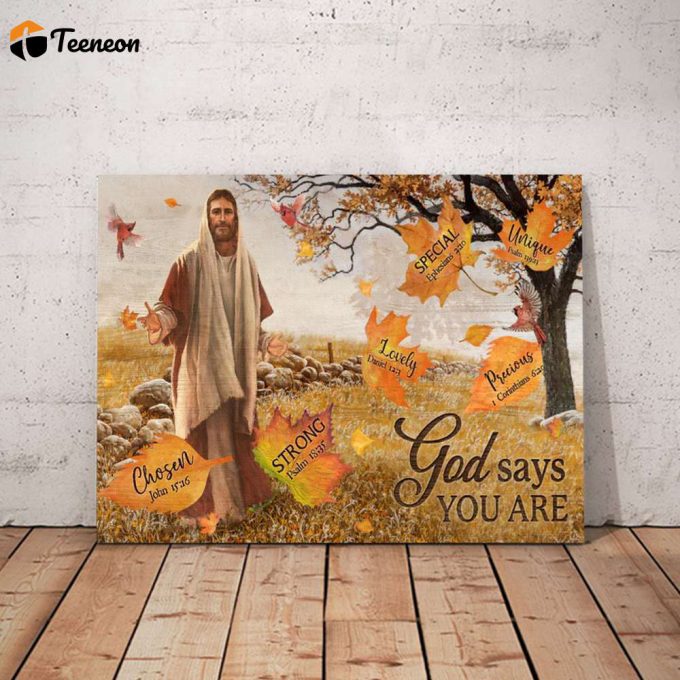 God Say You Are Chosen Autumn Leave Poster For Home Decor Gift For Home Decor Gift 1